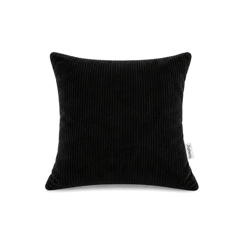 Coussin Velours Côtelé Noir