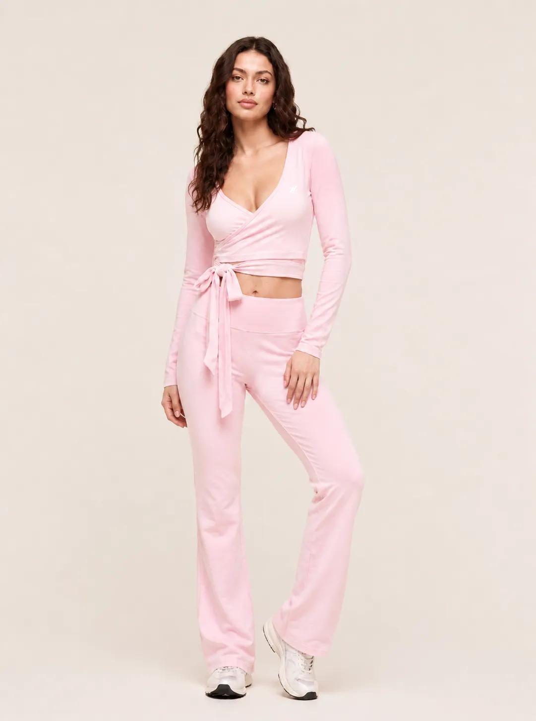 Ensemble yoga pastel rose