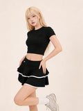 Jupe - short tennis noir et blanc