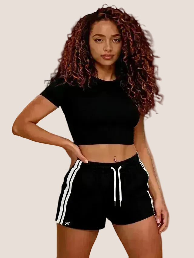 Short de sport rayé