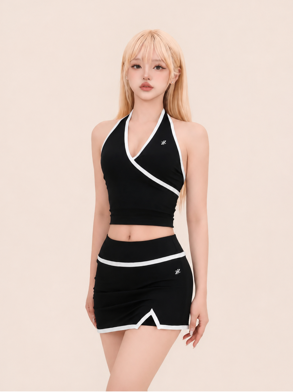 Ensemble de sport noir 2 pièces