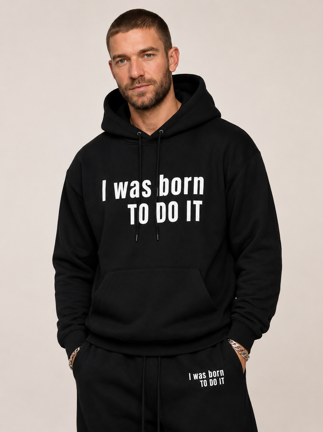 Survêtement Noir "i was born to do it"