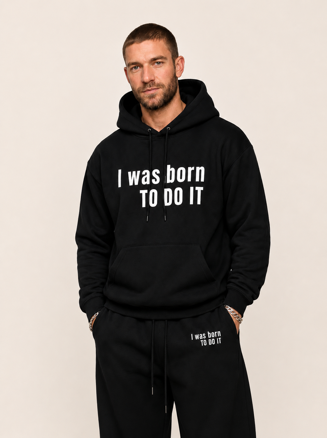 Hoodie "i was born to do it"