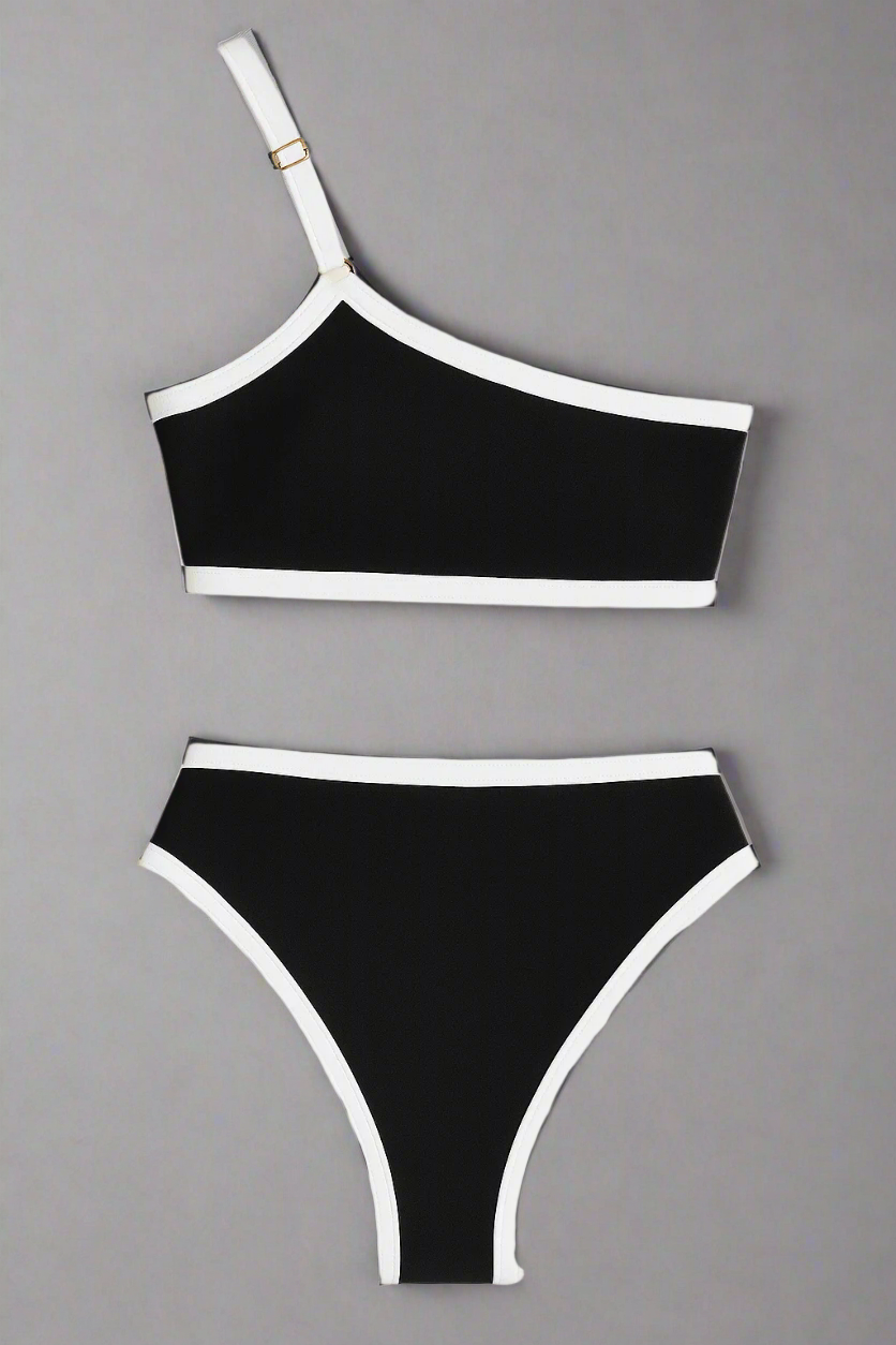 Bikini noir une bretelle