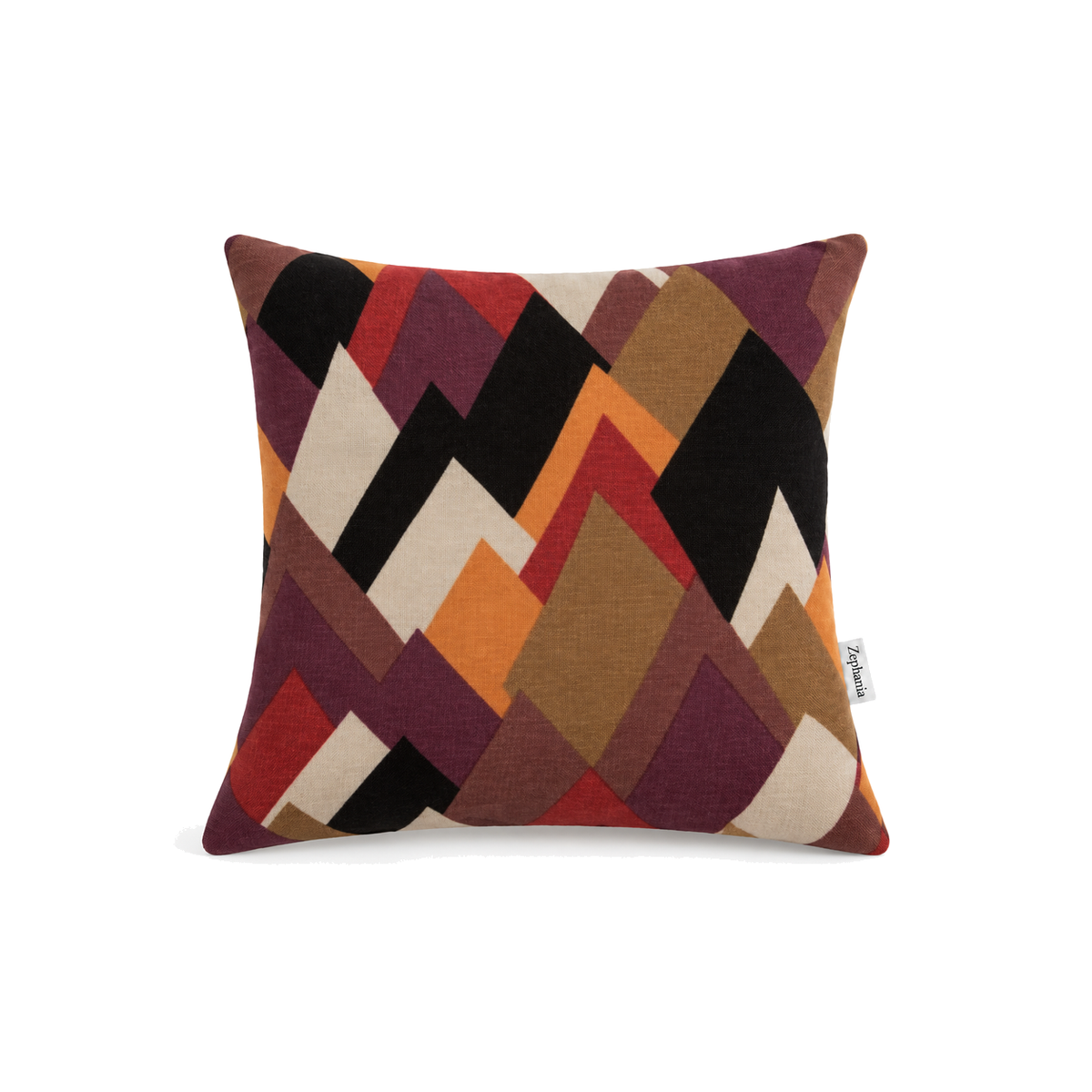 Coussin jersey mosaïque terracotta 30x30 Zephania