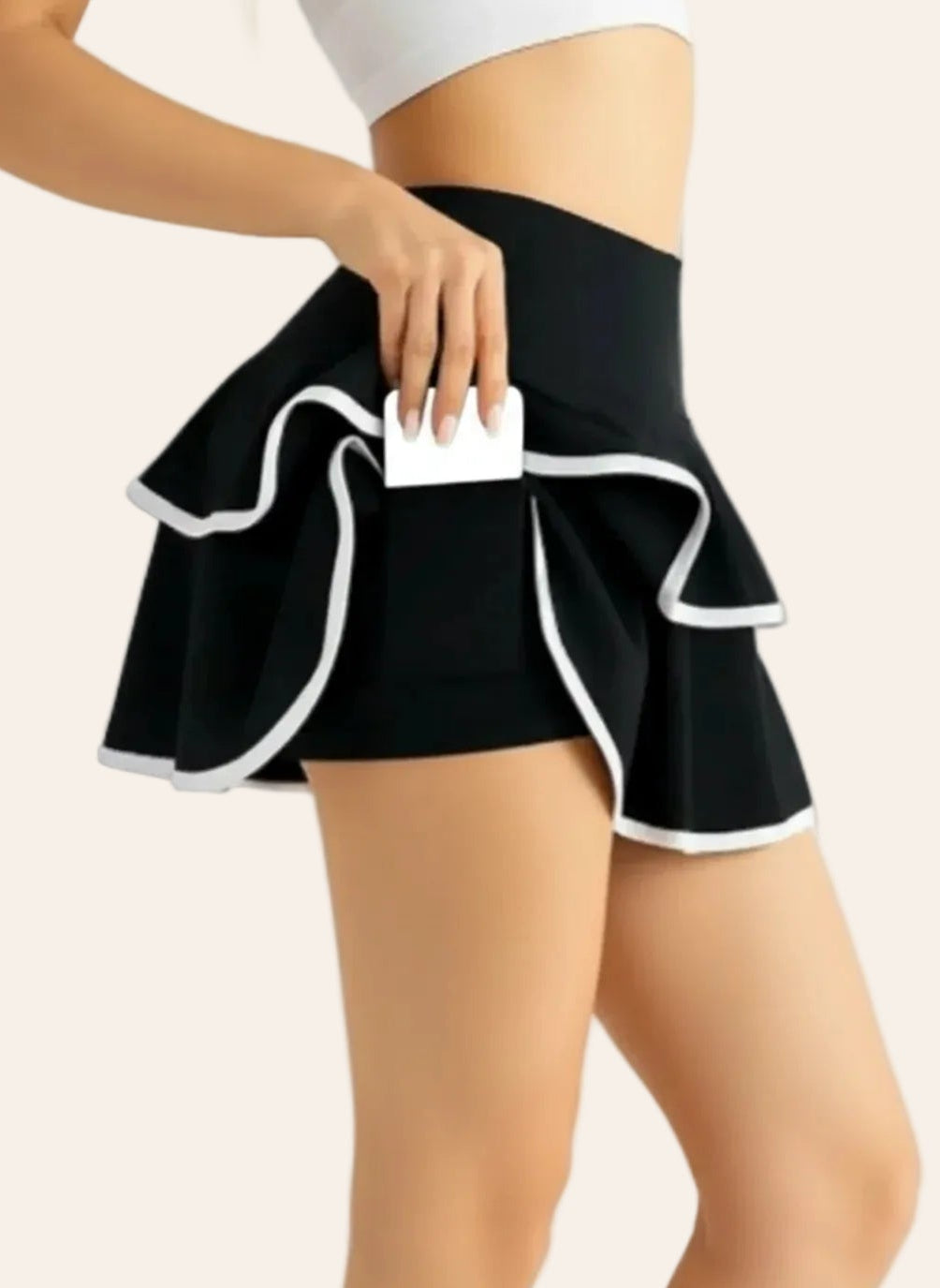 Jupe - short tennis noir et blanc
