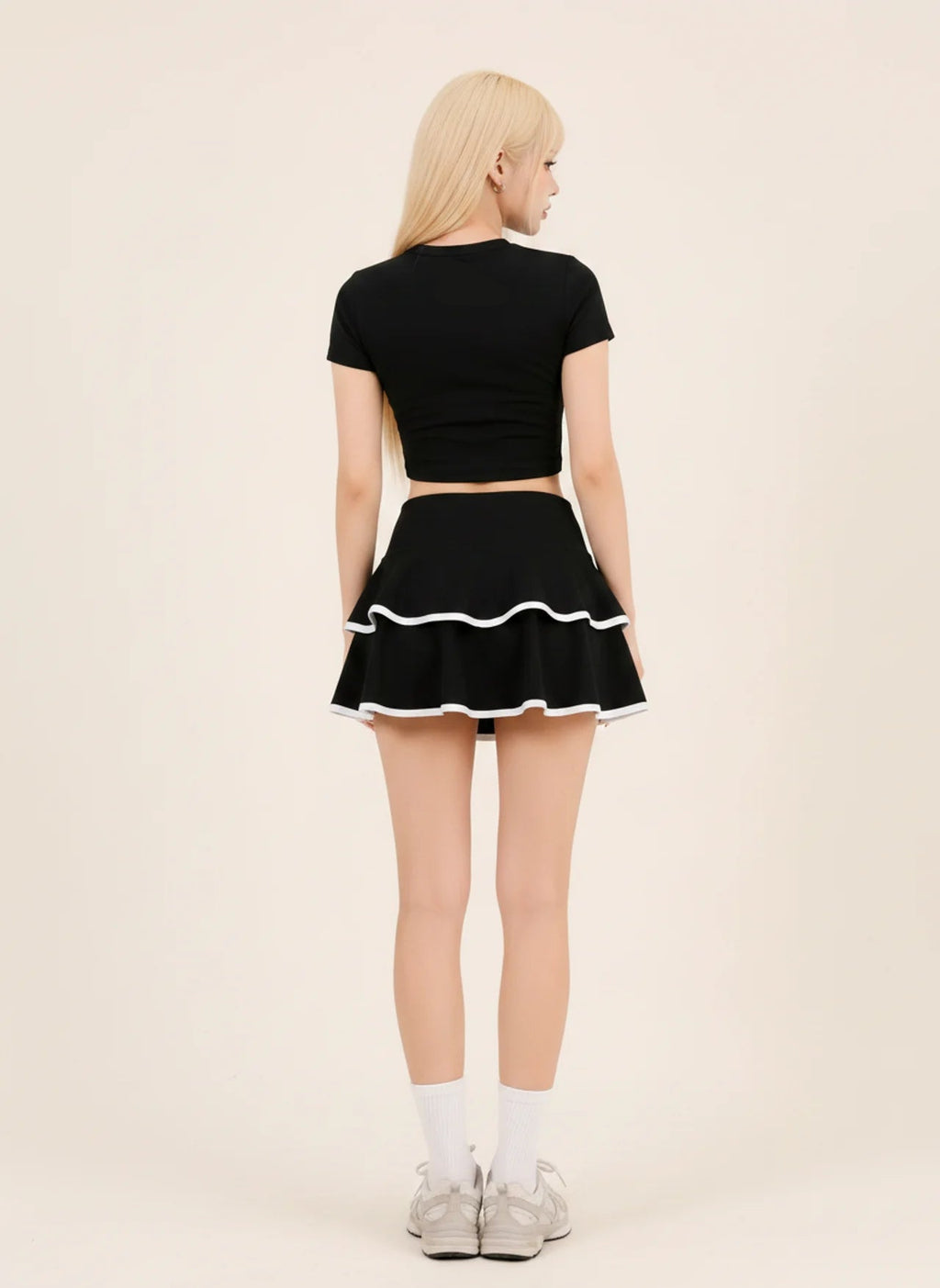 Jupe - short tennis noir et blanc