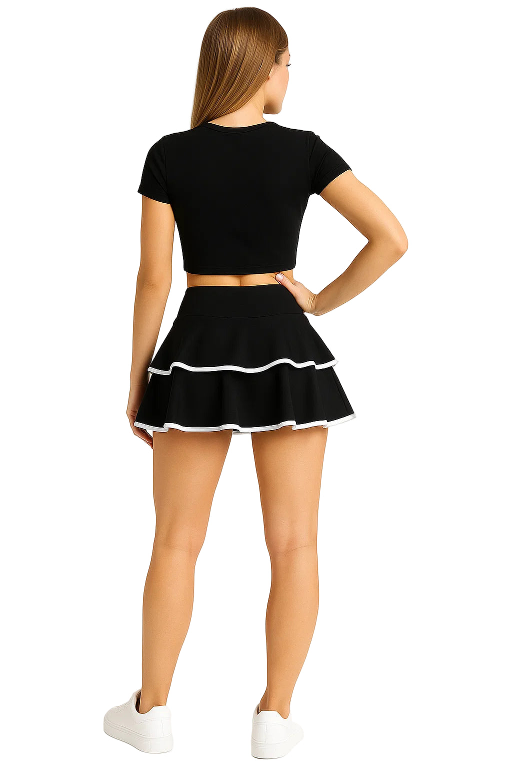 Jupe - short tennis noir et blanc