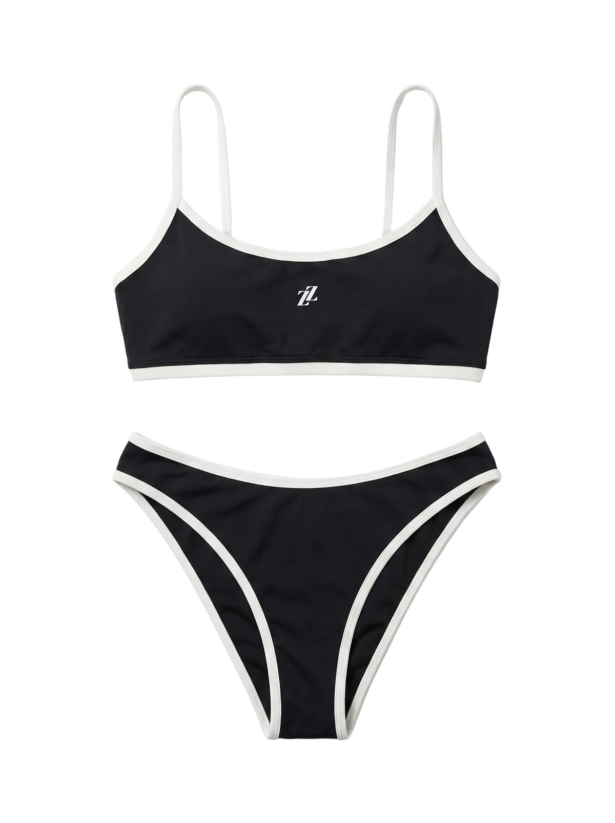 Maillot de bain deux pièces lacets