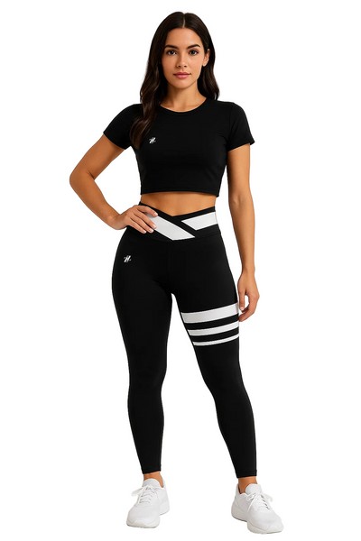 Legging triple bandes