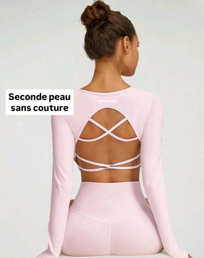 T-shirt laçage dos